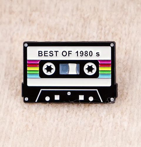 best of the 80s fun pin gift birthday
