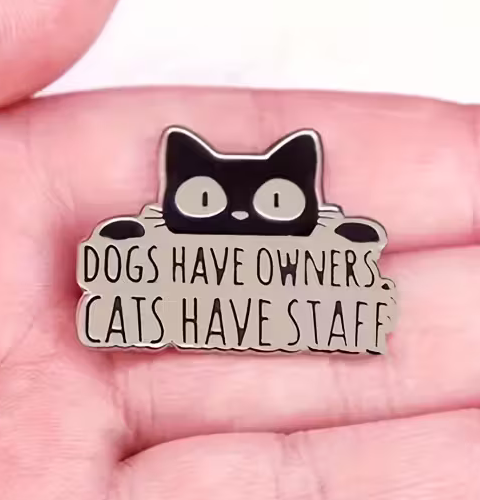Enamel Pin - Cats have staff