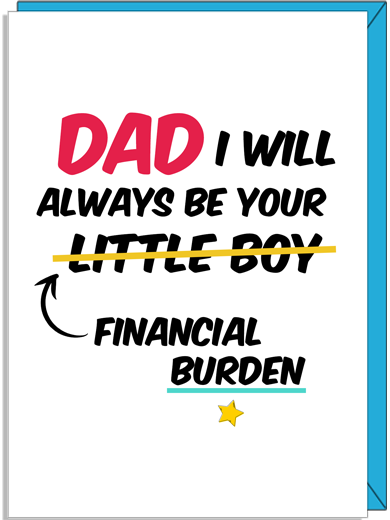 Father's Day Card: A heartfelt tribute to Dad, blank inside for your personalized message.