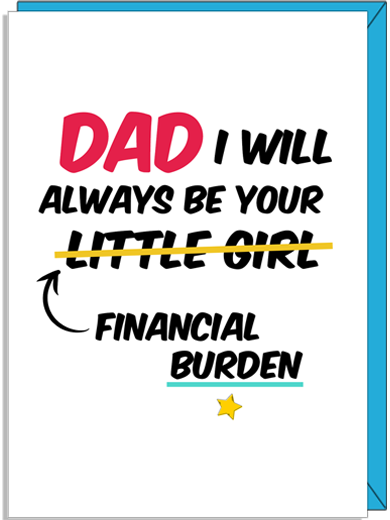 Father's Day Card: A heartfelt tribute to Dad, blank inside for your personalized message.