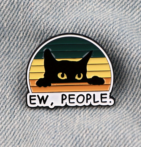 fun cat enamel pin for friends family co workers gift birthdays