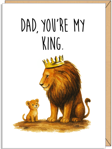 Father's Day Card: A heartfelt tribute to Dad, blank inside for your personalized message.