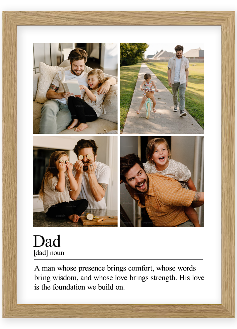 Personalised photo collage for Dad
