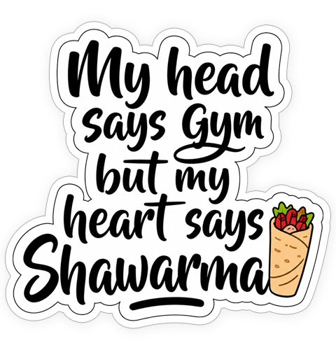 Sticker - Heart says shawarma