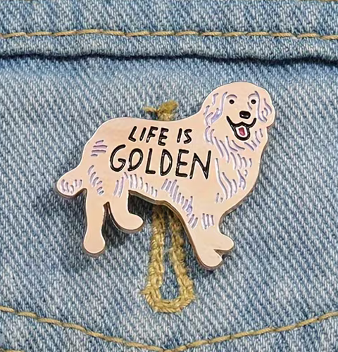 Enamel Pin - Life is golden