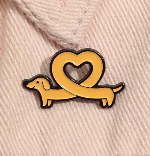 Dachshund enamel pin