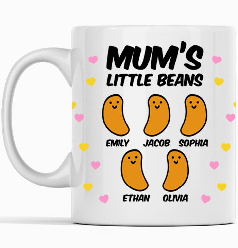 White mug with 'Mum' design, perfect for Mother's Day gift.