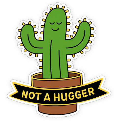 Sticker - Not a hugger