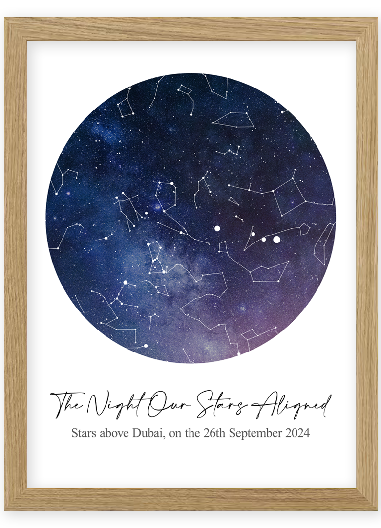 custom star map dubai abu dhabi uae