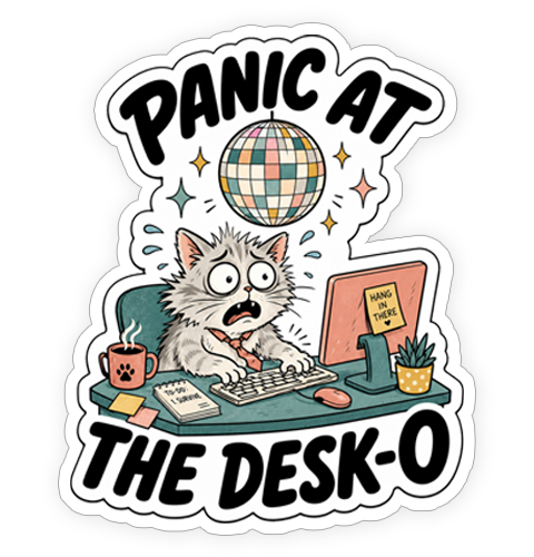 Sticker - Panic at the desk-o