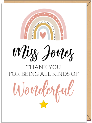 teachers thank you card dubai abu dhabi uae