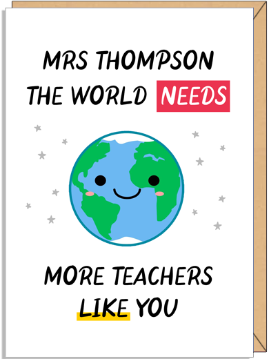 teachers thank you card dubai abu dhabi uae