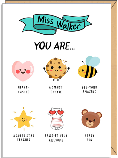 Custom Teacher’s Day card – the perfect way to say thank you! Ideal for teachers in Dubai, Abu Dhabi, and across the UAE.