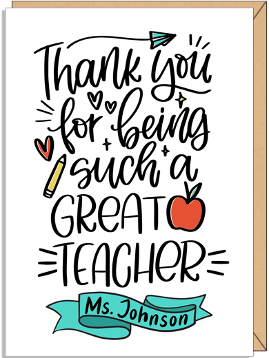 Custom Teacher’s Day card – the perfect way to say thank you! Ideal for teachers in Dubai, Abu Dhabi, and across the UAE.
