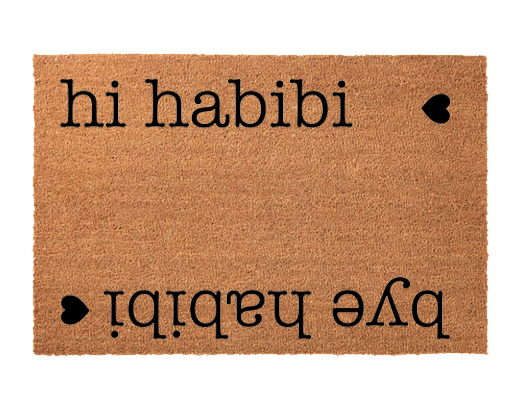 Hi Habibi Bye Habibi natural coir doormat