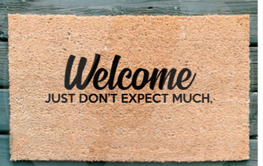 housewarming gift idea interior design doormat funny