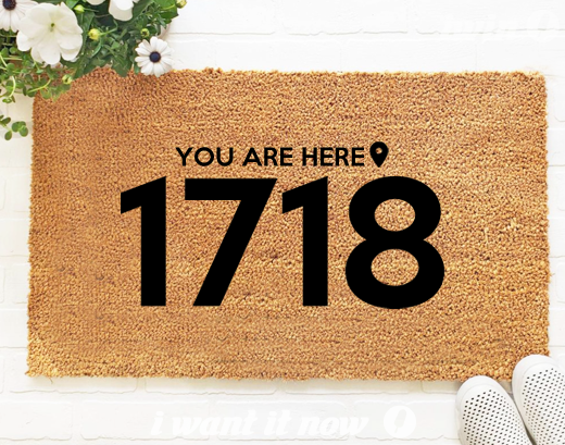 Custom You Are Here Doormat
