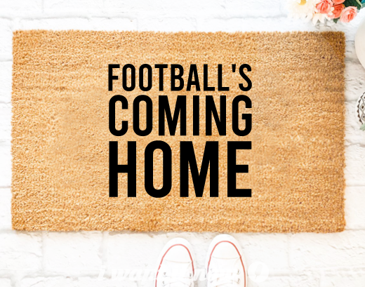 Footballs coming home doormat world cup qatar