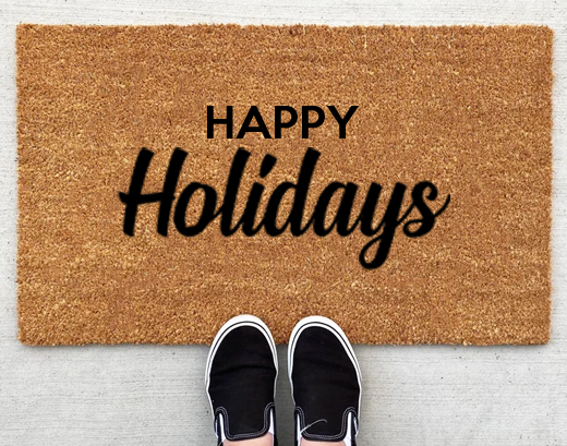 happy holidays doormat christmas decor dubai abu dhabi