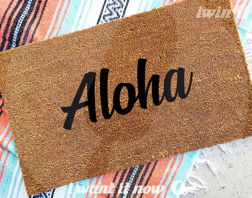 aloha funny doormat hello gift idea