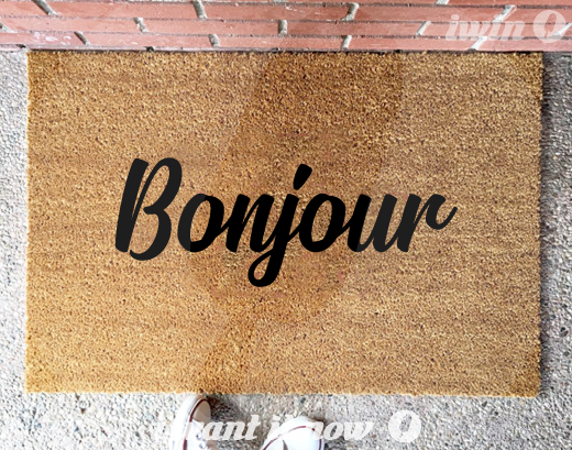 Bonjour hello doormat home gift idea