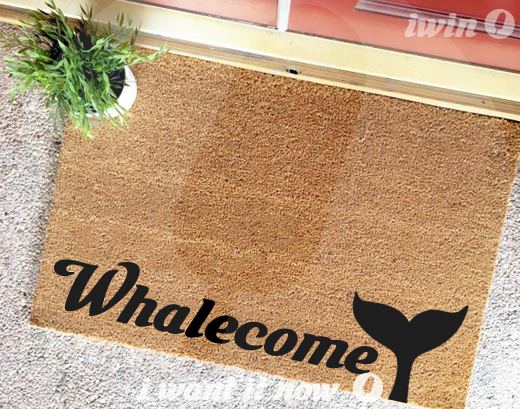Whalecome doormat cute fun home decor