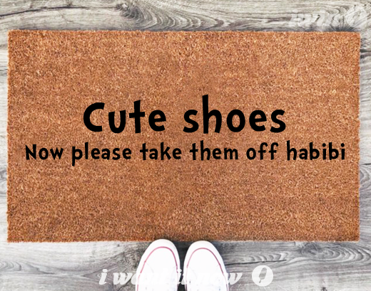 cute shoes habibi doormat dubai abu dhabi