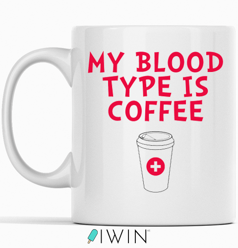 cute funny mugs gift dubai abu dhabi uae cup blood type is coffee