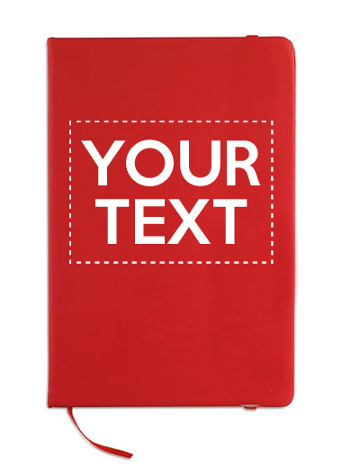 red custom notebook pad office fun gift dubai abu dhabi