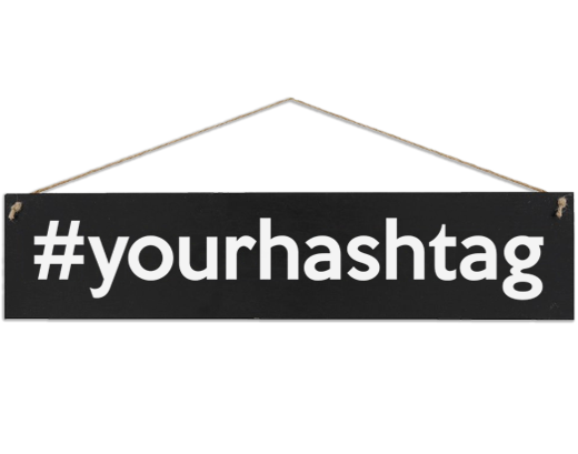 custom wooden sign hashtag gift