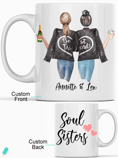 custom personalised best friend mug dubai abu dhabi uae Galentine's Gifts