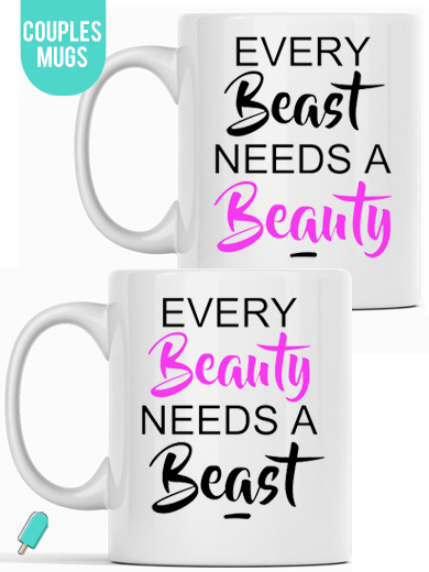 beauty and beast couple mug valentines day uae