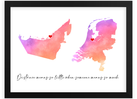 Custom watercolour style print