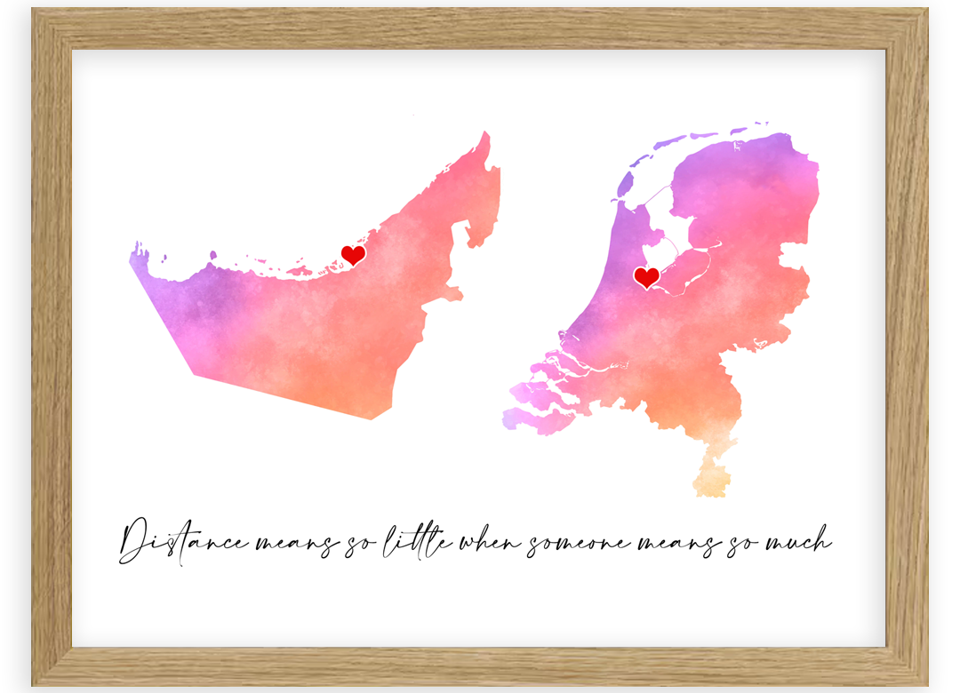Custom watercolour style print