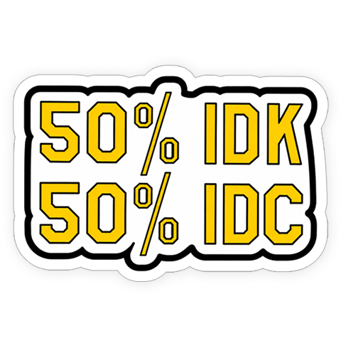 Sticker - 50/50