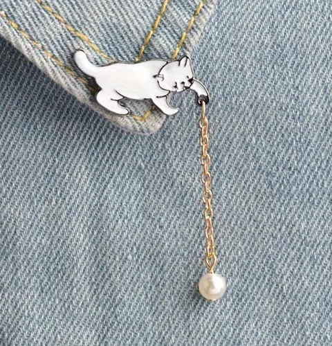 fun cat enamel pin for friends family co workers gift birthdays