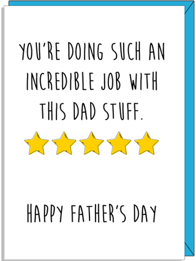 Father's Day Card: A heartfelt tribute to Dad, blank inside for your personalized message.