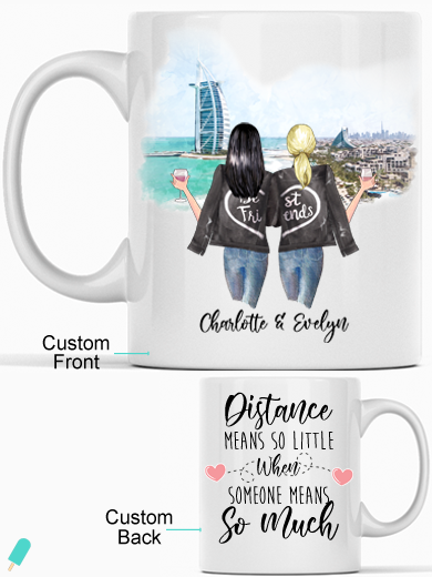 custom personalised best friend mug dubai abu dhabi uae Galentine's Gifts