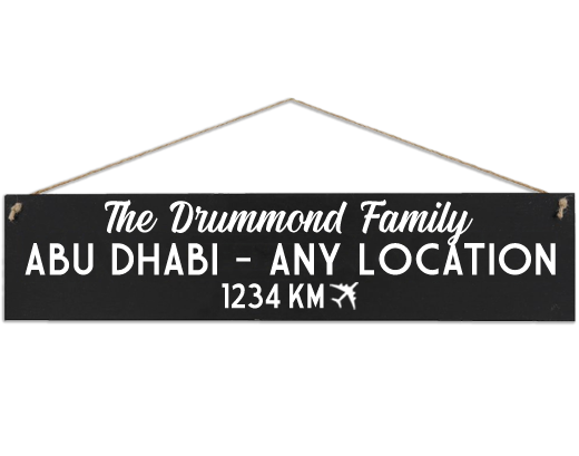 custom location family name wooden sign dubai abu dhabi uae gifts