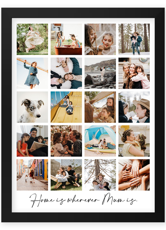 Personalised Mother’s Day Photo Collage – Custom 20-Photo Print Gift for Mum