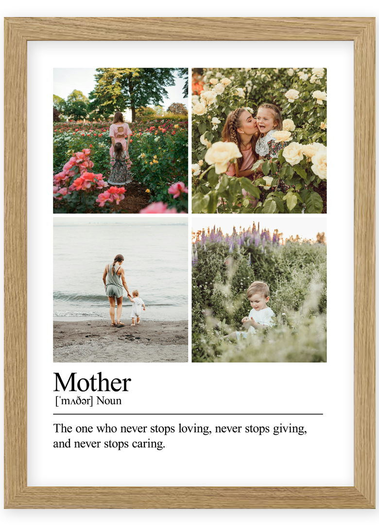 Personalised Mother’s Day Photo Collage – Custom Photo Print Gift for Mum