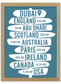 custom location sign framed print birthday leaving gift dubai uae abu dhabi distance sign birthday anniversary present