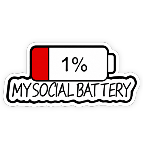Sticker - Social Battery