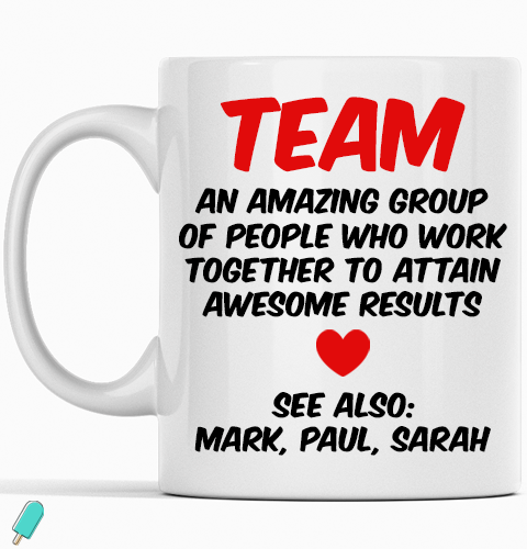funny office custom gift coworker team personalised gifts