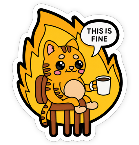 Sticker - This is fine cat