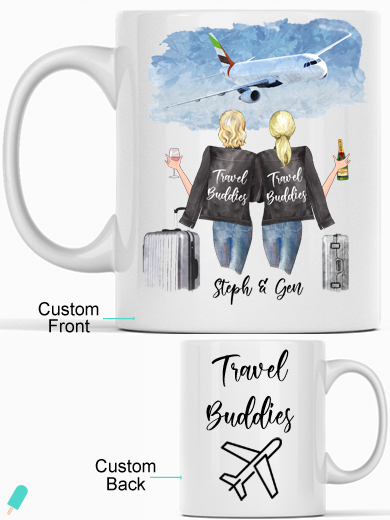 custom personalised best friend mug dubai abu dhabi uae Galentine's Gifts travel buddies