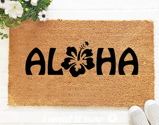 aloha funny doormat hello gift idea