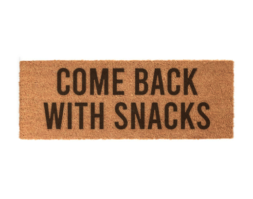 Come Back With Snacks Tiny Doormat 15x40cm