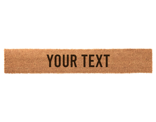 Custom Skinny Doormat – 15 × 90 cm, one font with black uppercase text