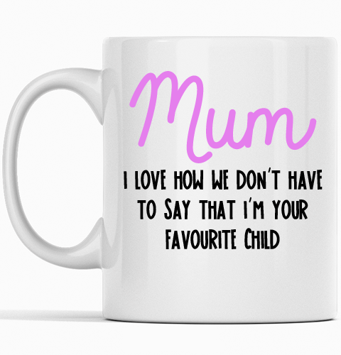 Mother's Day mug with 'Mum' design – perfect gift for moms.